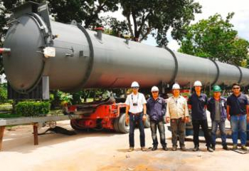 GTB delivers work on giant steam autoclaves